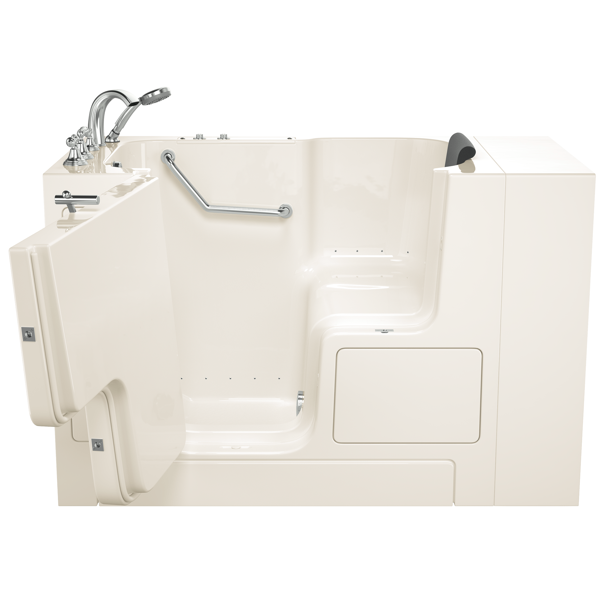 Gelcoat Premium Series 32 x 52  Inch Walk in Tub With Air Spa System   Left Hand Drain With Faucet WIB LINEN